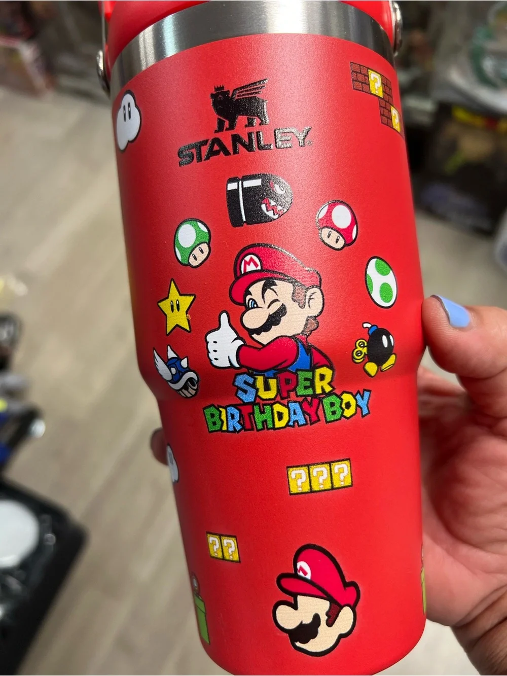 Stanley Super Mario 'Super Birthday Boy' Red Travel Tumbler